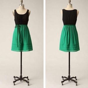 Maeve green black dress, 6